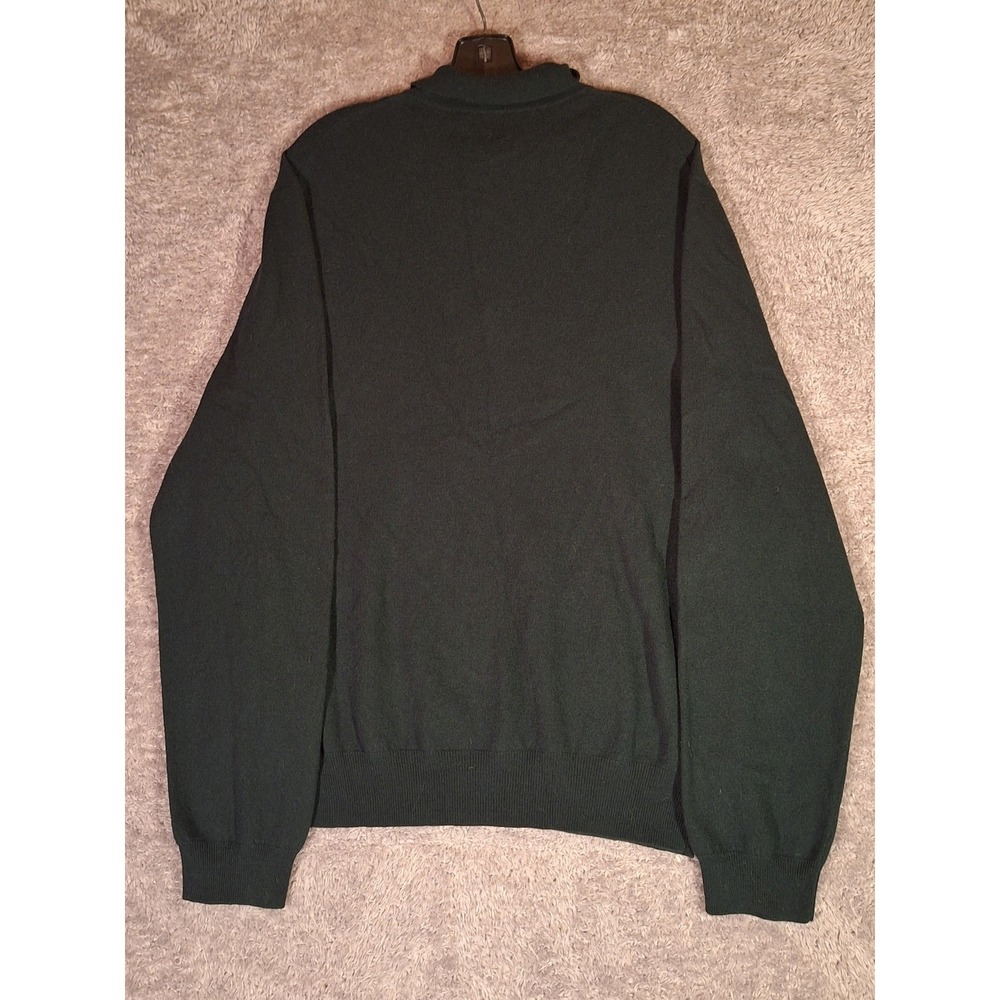 Vintage Polo Ralph Lauren Mens Merino Wool Polo Sweater Green XL Long Sleeve - Picture 2 of 10